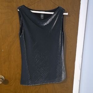 Black Sleeveless Top with Shimmer